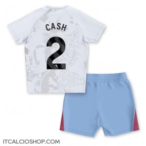 Aston Villa Matty Cash #2 Seconda Maglia Bambino 2023-24 Manica Corta (+ Pantaloni corti)